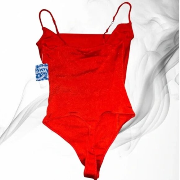 NWT Free People Intimately Cowl in the Club Thong Bodysuit in love Glare size XS - Picture 5 of 9